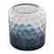 Glass Geometric Faceted Ombre Decorative Jars with Diamond Knobs, 2ct.